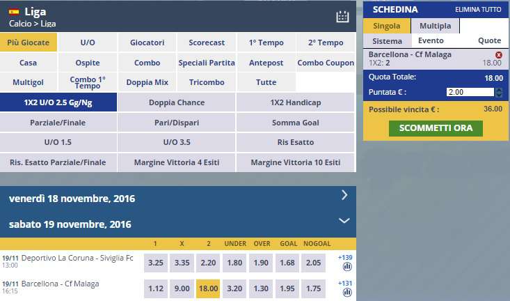 Quote Liga Eurobet quote-liga