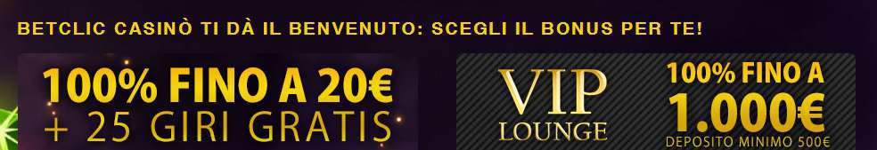 Bonus benvenuto Betclic casino