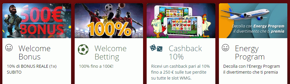 Bonus benvenuto merkur win
