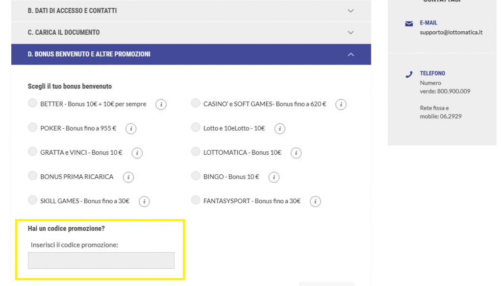 iscrizione lottomatica conto gioco lottomatica registrazione conto online