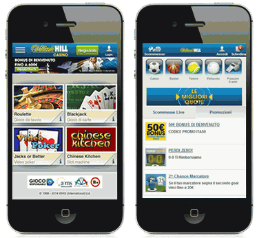 William Hill App Casino e Scommesse