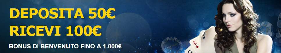 Bonus benvenuto poker bonus poker