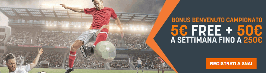 bonus benvenuto snai scommesse